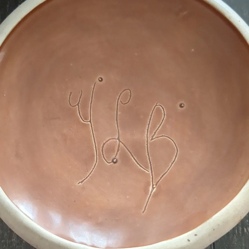 Vintage Handmade Bean Pot Signed By Artist